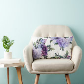 紫青の大牡丹 ランバークッション (椅子)