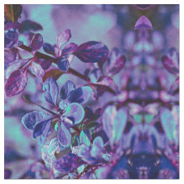 紫青の植物 ファブリック