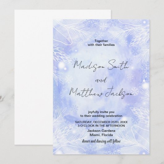 紫青の結婚式 招待状 (正面/裏面)