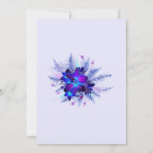 紫青の蘭の結婚式の日付の招待を保存 招待状 (裏面)