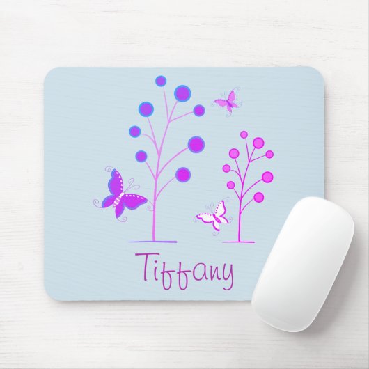 紫青の蝶 マウスパッド (マウス)