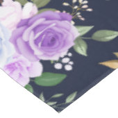 紫青エレガントフローラ黒地 テーブルクロス (アングル)