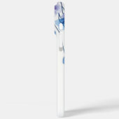 紫青エレガント水彩花モノグラム Case-Mate iPhoneケース (裏面 / 左)
