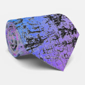 紫青モダンと黒のテクスチャパターン ネクタイ (ロール)