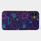 紫青モダン星座の夜空 Case-Mate iPhoneケース (裏面(横))
