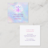 紫青レンタスフラワーロゴ スクエア名刺 (正面/裏面)