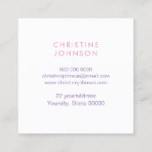 紫青レンタスフラワーロゴ スクエア名刺 (裏面)