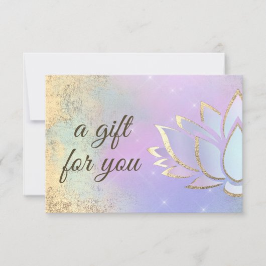 紫青ロータスフラワーギフト券 (正面)