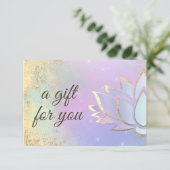 紫青ロータスフラワーギフト券 (スタンド正面)