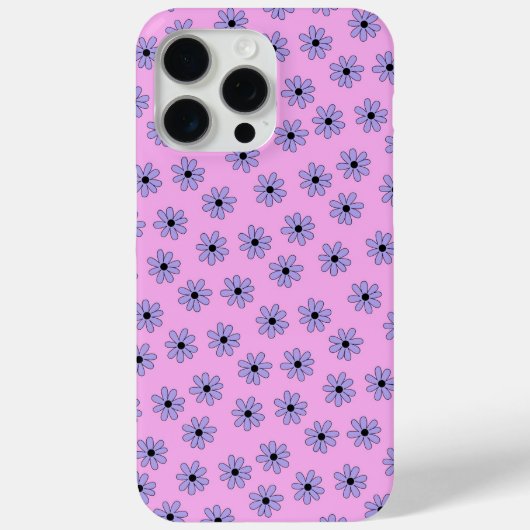 紫青名門私立校風のヒッピー花柄 Case-Mate iPhoneケース (裏面)