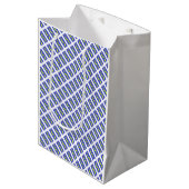 紫青王室の美術パターン（の模様が）ある ミディアムペーパーバッグ (正面アングル)