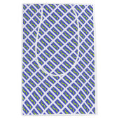 紫青王室の美術パターン（の模様が）ある ミディアムペーパーバッグ (正面)