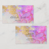 紫青金ゴールド芸術的抽象芸術 名刺 (正面/裏面)