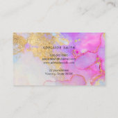 紫青金ゴールド芸術的抽象芸術 名刺 (裏面)