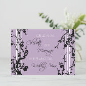 紫願更新式招待状カード 招待状 (スタンド正面)