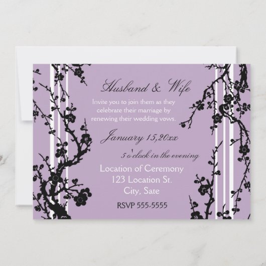 紫願更新式招待状カード 招待状 (裏面)