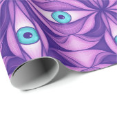 紫風変わりの目のパターン ラッピングペーパー (ロールコーナー)