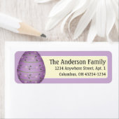 紫飾イースター卵d4住所 シール (インサイチュ)