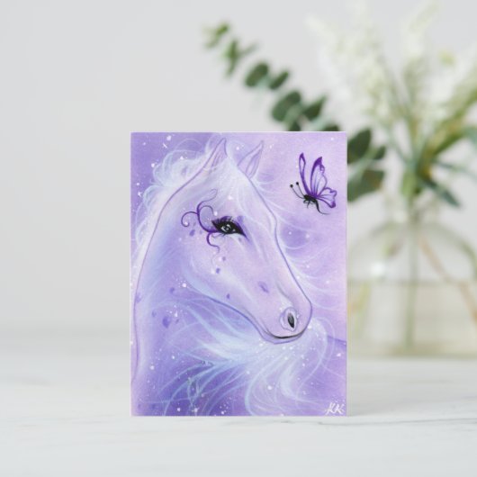 紫馬蝶ハガキ ポストカード (スタンド正面)