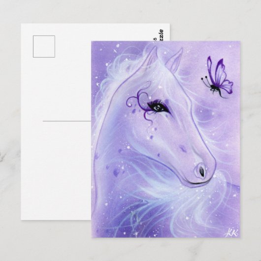 紫馬蝶ハガキ ポストカード (正面/裏面)