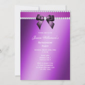 紫魅力的エレガント退職金パーティー 招待状 (裏面)