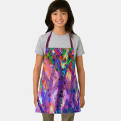 紫鮮やかと青の抽象芸術 エプロン (インサイチュ)