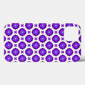 紫鮮やかの花と葉モチーフ Case-Mate iPhoneケース (裏面 (横))