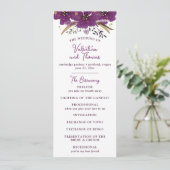 紫鮮やかの花と金ゴールドグリッター結婚ズ プログラム (スタンド正面)