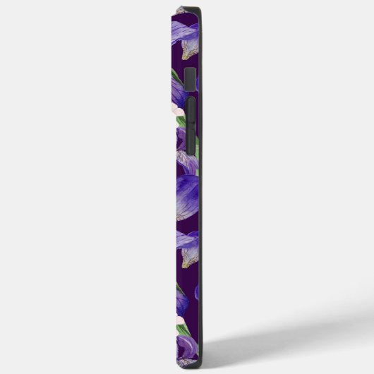 紫鮮やかの菖蒲の花と蝶 Case-Mate iPhoneケース (裏面 / 左)