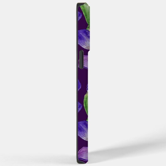 紫鮮やかの菖蒲の花と蝶 Case-Mate iPhoneケース (裏面 / 右)