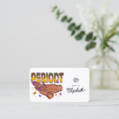 紫鮮やか歯周アフリカ系アメリカネイルサロン 名刺 (スタンド正面)