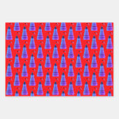 紫鮮やか色の赤 ラッピングペーパーシート (正面2)