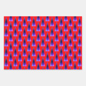 紫鮮やか色の赤 ラッピングペーパーシート (正面)