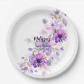 紫鮮やか色ラベンダー ペーパープレート (正面)