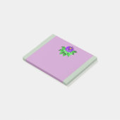 紫鮮やか蓮の花のストライプ花 ポストイット (アングル)