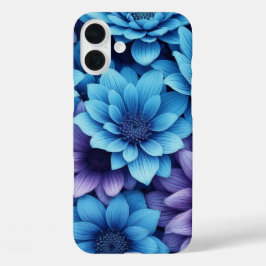 紫鮮やか青の花束 iPhone 16 PLUSケース