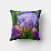 紫鮮やか青・黄色の虹彩花 クッション (裏面)