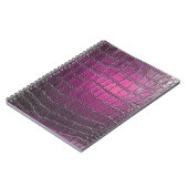 紫鮮やか革:光沢エンボス。 ノートブック (左側)