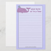 紫鯨文具 便箋 (正面/裏面)