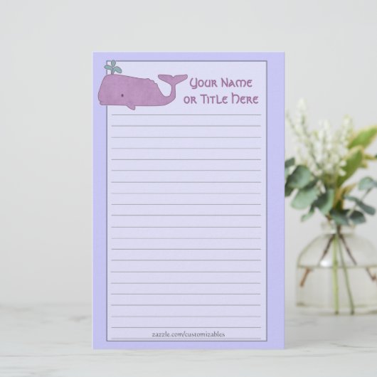 紫鯨文具 便箋 (スタンド正面)