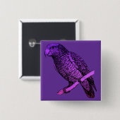 紫鸚鵡 缶バッジ (正面&裏面)