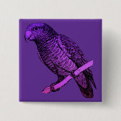 紫鸚鵡 缶バッジ (正面)