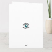 紫黄モダン野花ハッピーバースデー カード (裏面)