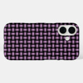 紫黒の織りパターン Case-Mate iPhoneケース (裏面 (横))