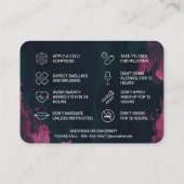 紫黒ボトックスアフターケア名刺 名刺 (裏面)