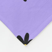 紫黒熱帯フローラ夏 フリースブランケット (角)