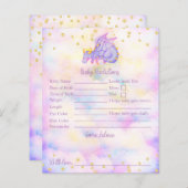 紫龍の赤ちゃんシャワー予測とアドバイス (正面/裏面)