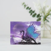 紫龍はがき | ファンタジーアートグリーティングカード ポストカード (スタンド正面)