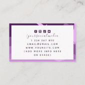 紫龍タトゥーアーティストソーシャルメディフェミニンア 名刺 (裏面)