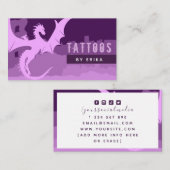 紫龍タトゥーアーティストソーシャルメディフェミニンア 名刺 (正面/裏面)